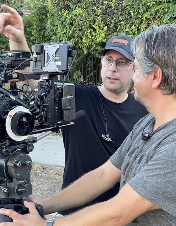 Director David Harari speaks with DP Sebastian Sokolowski