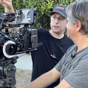 Director David Harari speaks with DP Sebastian Sokolowski
